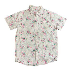 Janie and Jack Floral Poplin Shirt Boys Size 12 Button Down 100% Cotton Easter